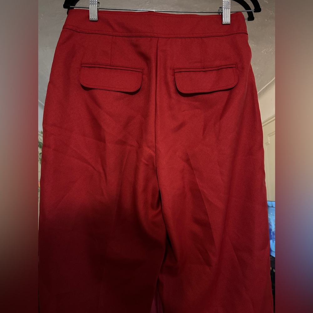 red trousers